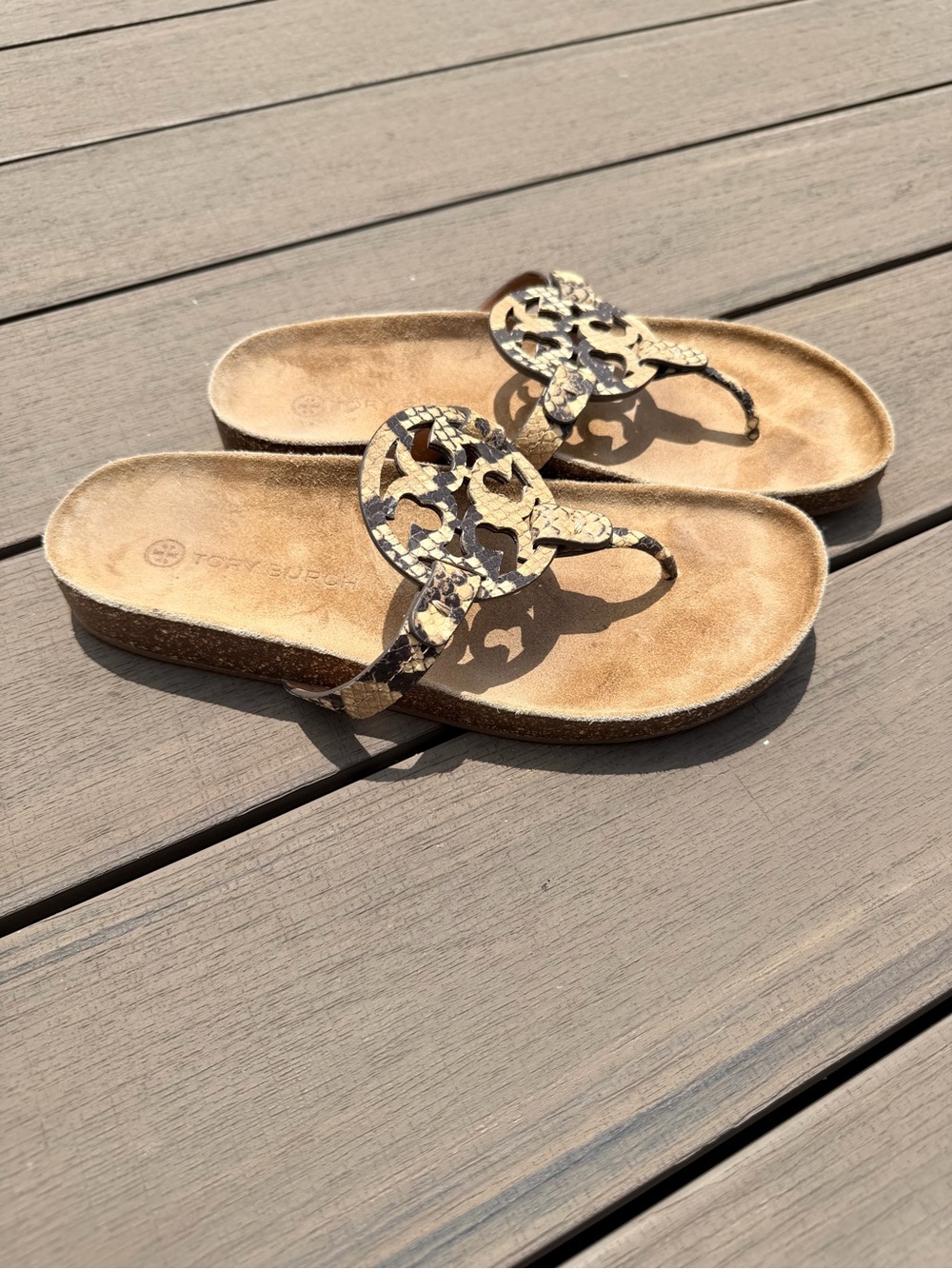 Tory Burch Miller Snake Cloud Sandals Slides Flip Flops Women’s Size 9.5 Sandal - Picture 2 of 9